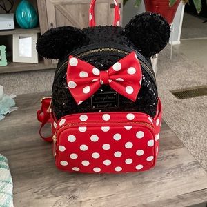Disney Loungefly Sequin Minnie Backpack